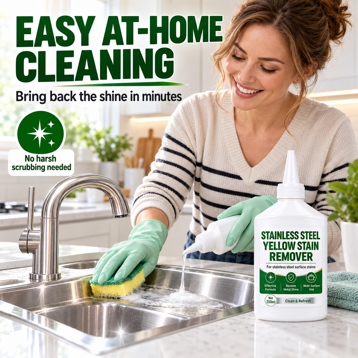 Multipurpose Stainless Steel Cleaner and Yellow Stain Remover