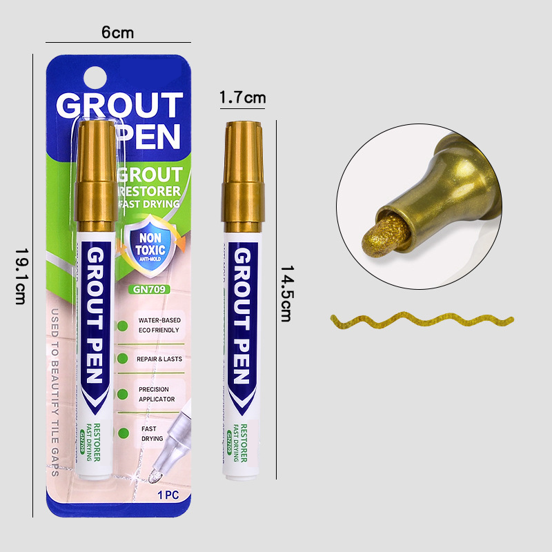 🥳2026 HOT SALE🥳💞50K+ SOLD! 🧱🖊️ 50% OFF! Grout Restorer Pen – instantly covers dirty, black grout lines. Fast-drying, waterproof & precision nib for a clean fresh look! ✨✅