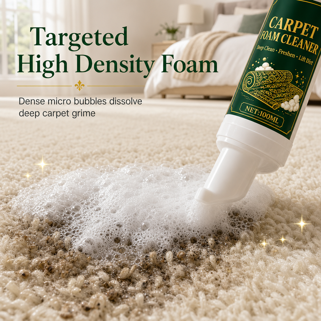 No-Rinse Carpet Stain and Oil Remover Foam Cleaner