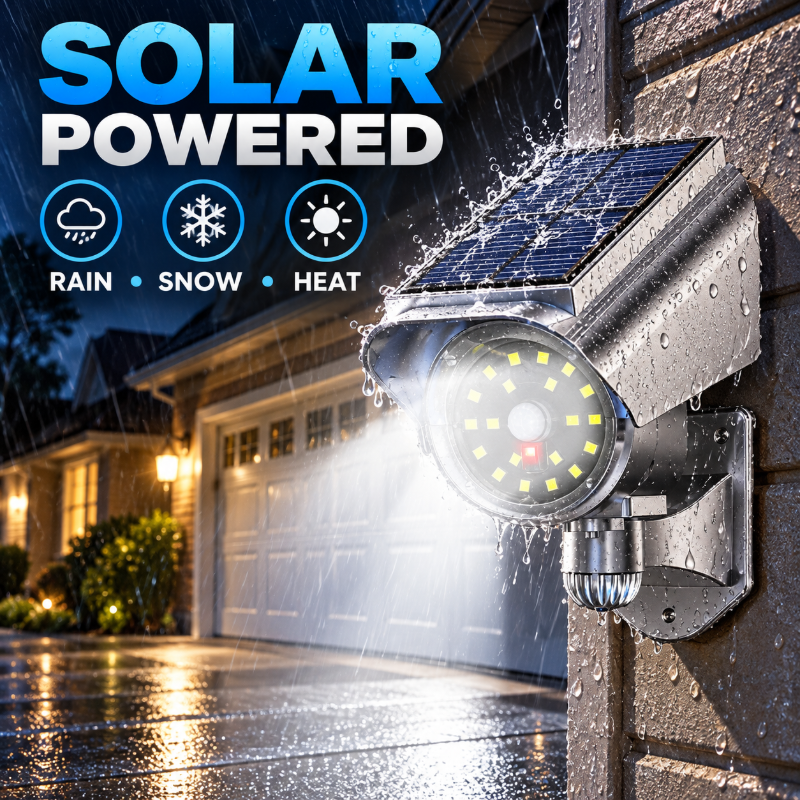Solar Motion Sensor Security Light with Voice Alarm