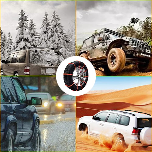 🥳2026 HOT SALE🥳💞50K+ SOLD! 🚗❄️ 50% OFF! Car Anti-Slip Tire Chains – 90-second install, heavy-duty grip, universal fit 18-32", reusable nylon. Safe winter driving! 🛡️💪