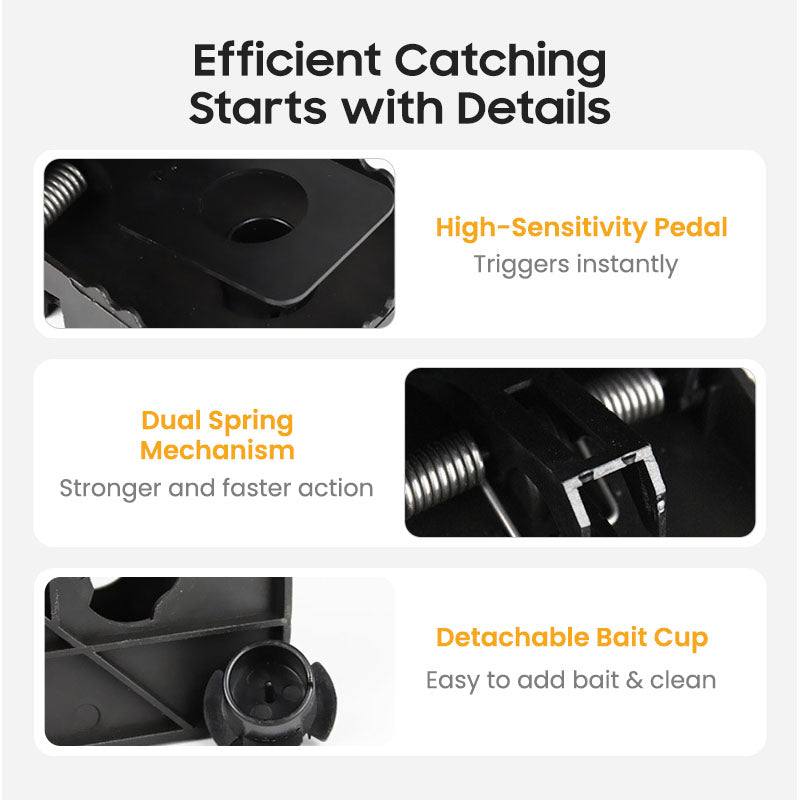 🐀 BUY 1 - GET 1 FREE! ✨ Reusable Rat Trap - Highly Sensitive Trigger, Safe for Children/Pets, Eco-Friendly Design 🏡🔧