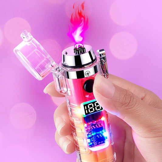 Transparency Waterproof Rechargeable Dual Arc Lighter & Lighting