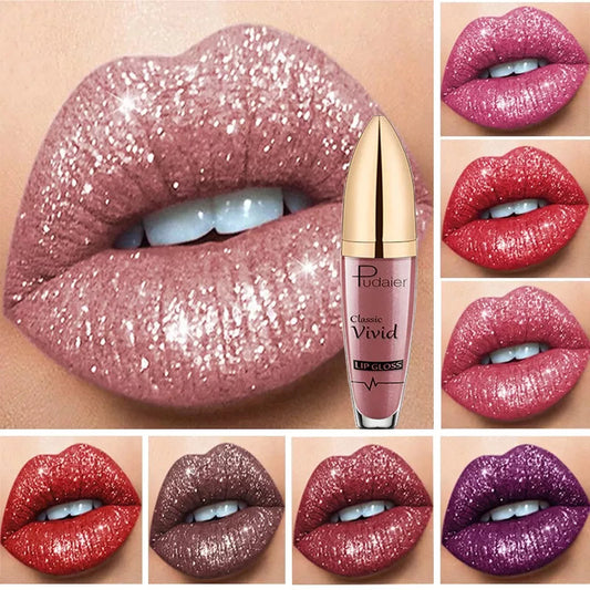 (HALLOWEEN PRE SALE ) Diamond Lip Gloss Matte To Glitter Liquid Lipstick Waterproof