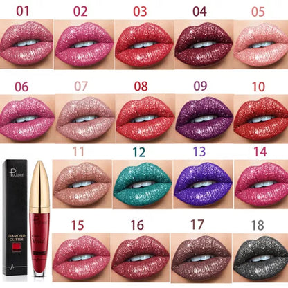 (HALLOWEEN PRE SALE ) Diamond Lip Gloss Matte To Glitter Liquid Lipstick Waterproof