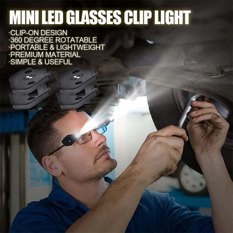 Mini LED Glasses Clip Light (BUY MORE SAVE MORE)