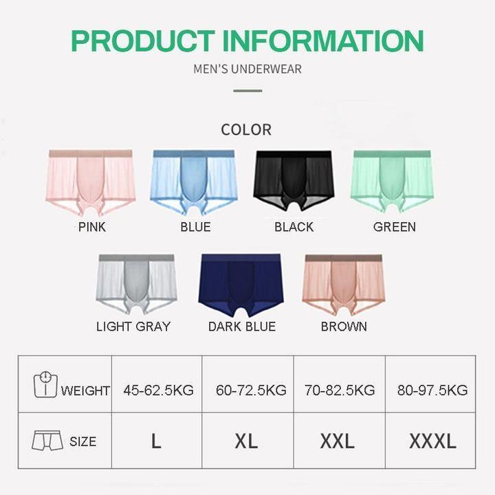 HOT SALE Men's Ice Silk Boxer Shorts Underwear