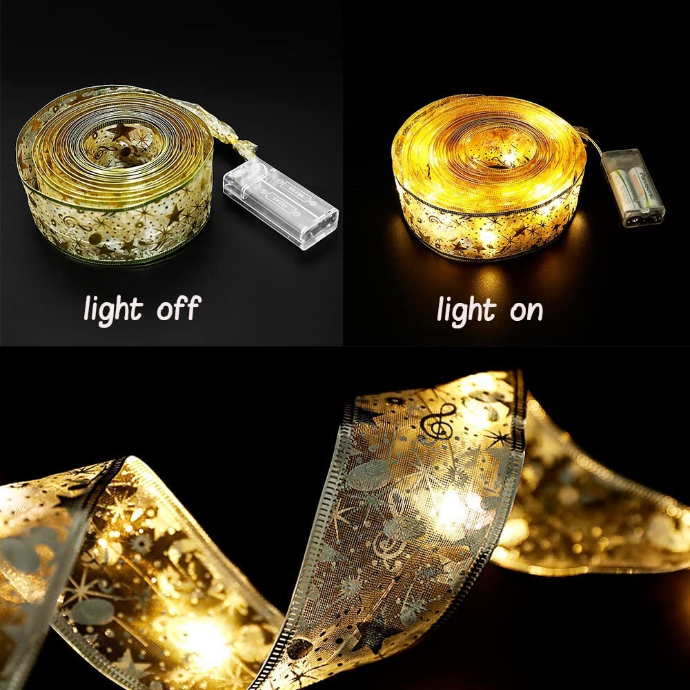 💥Hot Sale💥Christmas Ribbon Fairy Lights