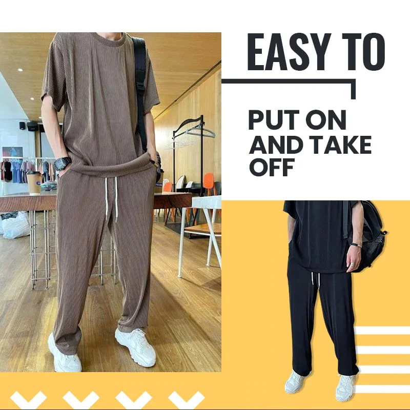 Men’s Loose Fashionable Long Sleeve 2-piece Set（50% OFF）