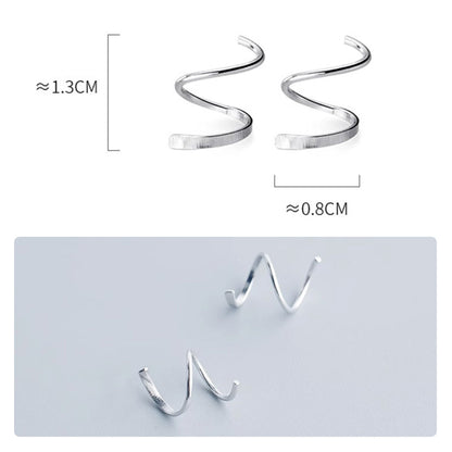 [ideal gift for her ]  Minimalist Geometric Spiral Hoop Earrings