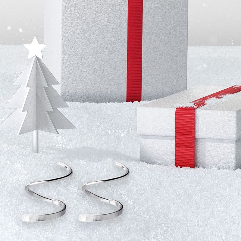 [ideal gift for her ]  Minimalist Geometric Spiral Hoop Earrings