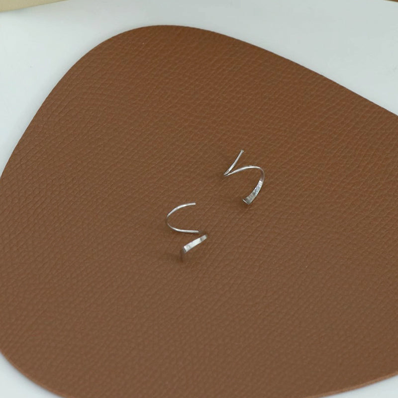 [ideal gift for her ]  Minimalist Geometric Spiral Hoop Earrings