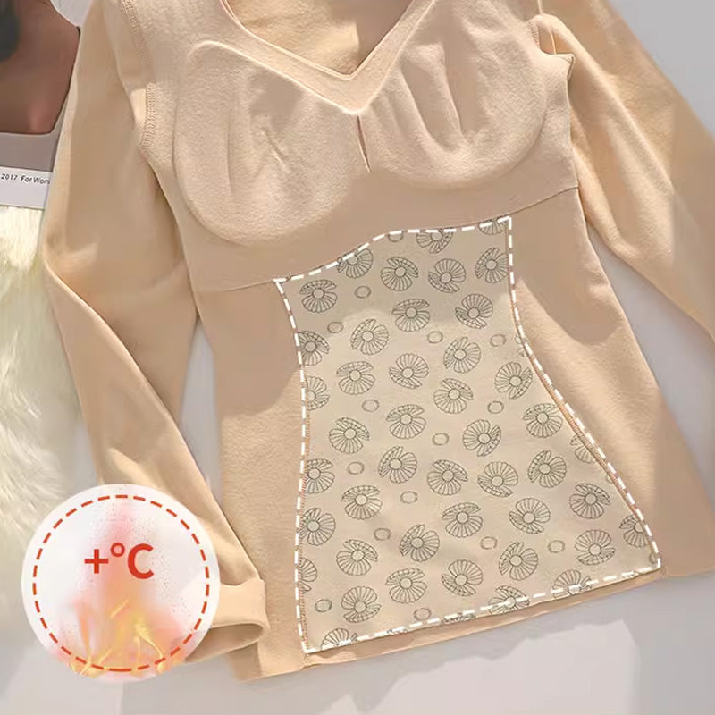 [ideal gift] Women’s Thermal Underwear With Built-In Bra