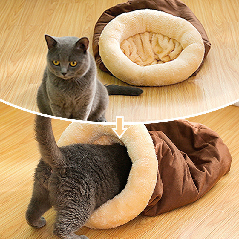 [Best Gift For Pet] Enclosed Plush Lined Warm Cat & Dog Sleeping Bag