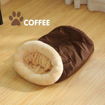 [Best Gift For Pet] Enclosed Plush Lined Warm Cat & Dog Sleeping Bag