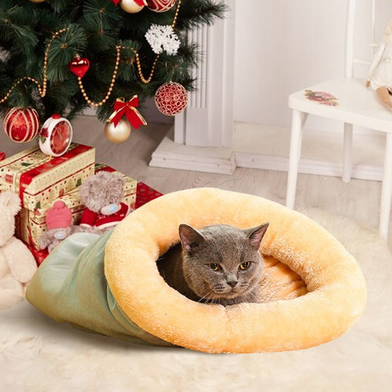[Best Gift For Pet] Enclosed Plush Lined Warm Cat & Dog Sleeping Bag