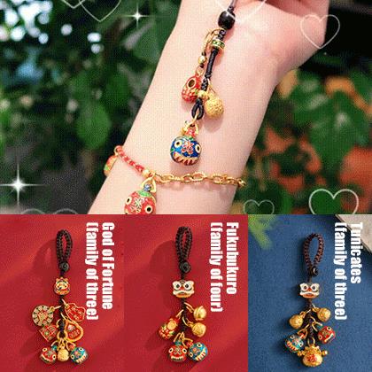 Gold Plated Keychain God of Wealth