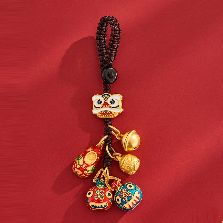 Gold Plated Keychain God of Wealth