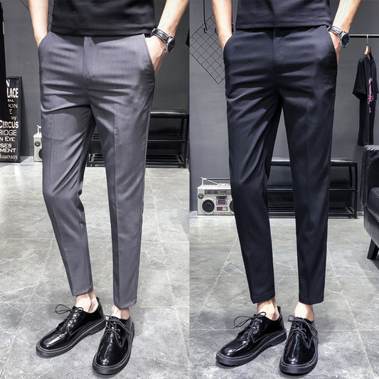 🔥2024🔥Men's Lycra Blend Solid Slim Fit Formal Trouser