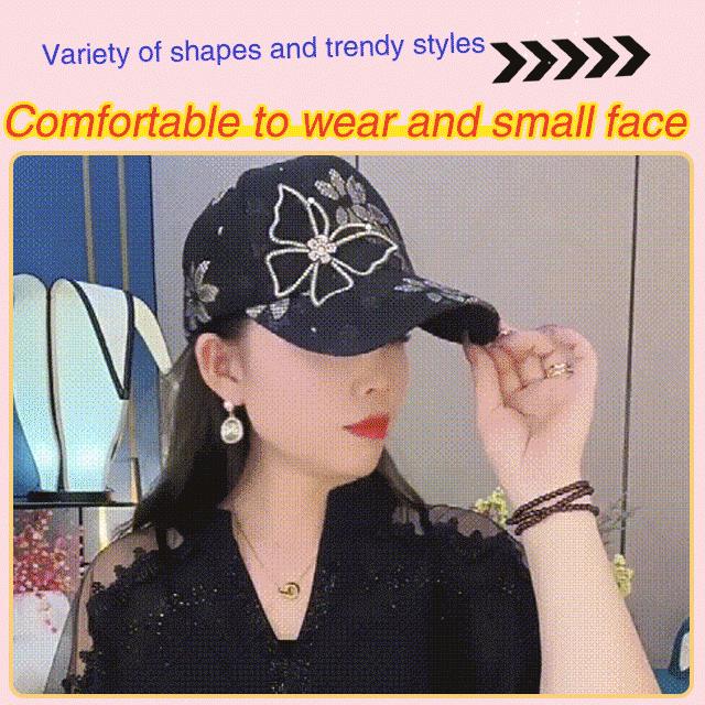 Mesh Diamond Butterfly Baseball Cap